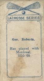 1910 Imperial Tobacco Lacrosse Color (C60) #51 George Roberts Back